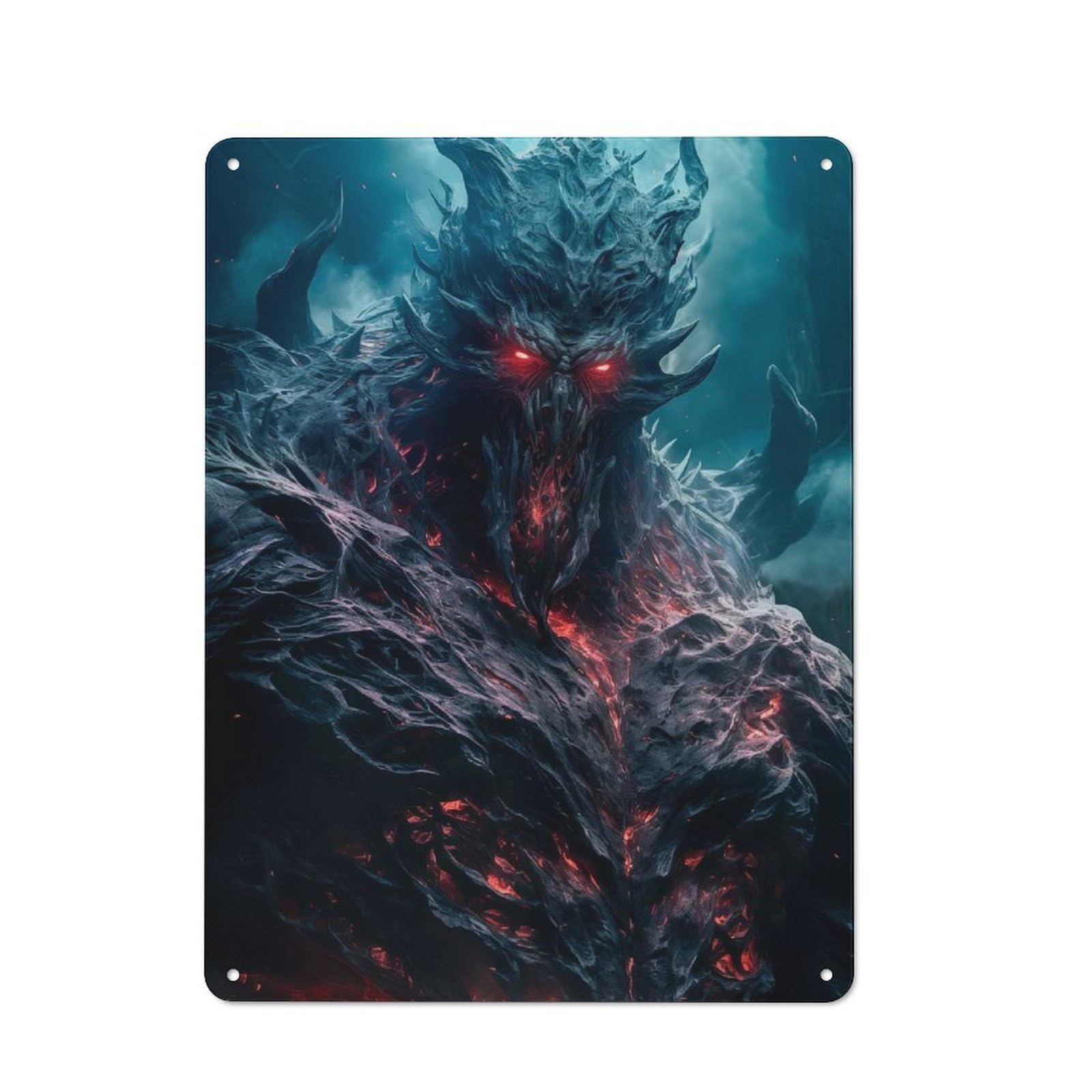 Junmoney Sinister Creature Metal Plaque 40X30cm With For Garage Wall, Retro Decor, For Garage Decor Collectors Refreshing A Room In Autumn