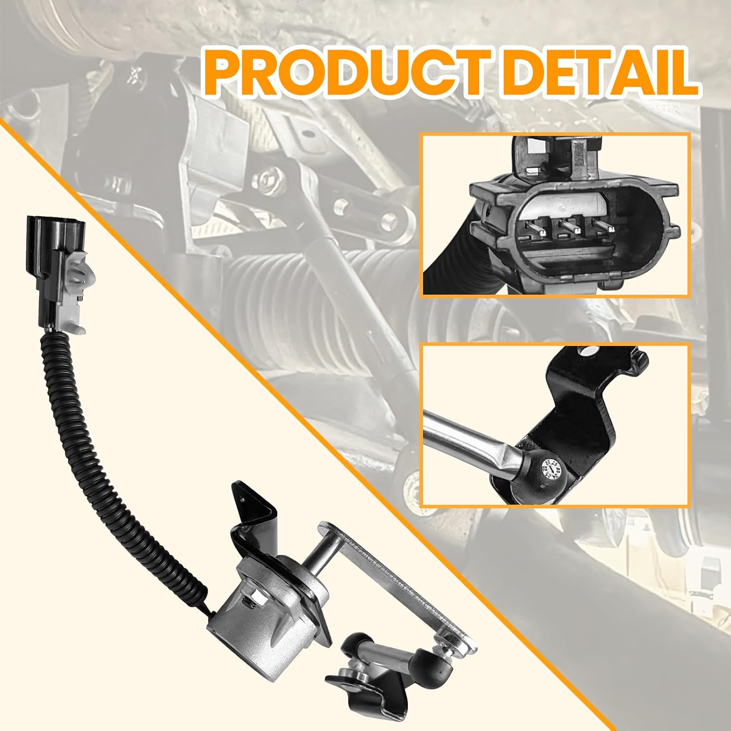 MILLISEC Rear Suspension Ride Height Level Sensor Compatible with 2005-2015 Armada, Infiniti QX56 Car Height Sensor OE Replace# 538207S600