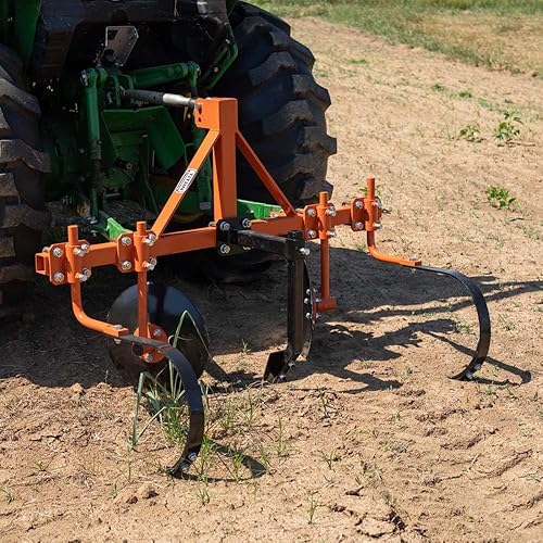 Miniatura 3 de Titan Attachments Cama de disco ajustable naranja de 60 pulgadas, categoría 1, compatible con enganche rápido de 3 puntos