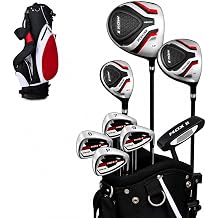 Precise MDX II - Teen Complete Golf Club Set | Titanium Driver, Stainless Hybrid, Irons Through Wedge, Putter, Stand Bag, Headcovers, Ages 13-16, Left/Right