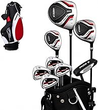 Precise Complete Teen Golf Club Set for Ages 13–16 – Includes Titanium Driver, Stainless Steel Hybrid, 7–PW Irons, Putter, Stand Bag & 3 Headcovers – Graphite/Steel Shafts