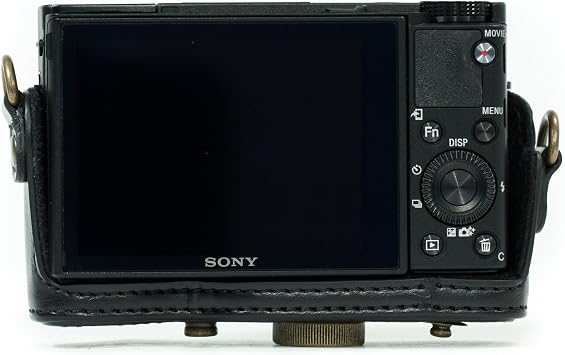 MegaGear MG596 Sony Cyber-shot DSC-HX99, DSC-HX95, DSC-HX90V, DSC-HX80 Ever Ready Leather Camera Case with Strap - Black