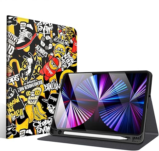 Amazon Co Jp Ipad Pro 11インチ ケース 22 21 用 第4 3 2世代対応 Puレザー カバー ペン収納 おしゃれ かわいい アニメ キャラクター 薄型 軽量 傷防止 耐衝撃カバー カバー オートスリープ ウェイク機能 角度調節 折りスタンド Ipad Pro 11 インチ ケース