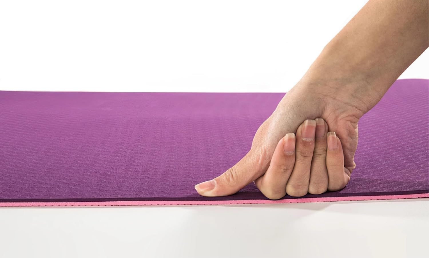 Premium Yoga Mat, 1/4 inch Thick, Non-Slip Exercise Mat, Purple
