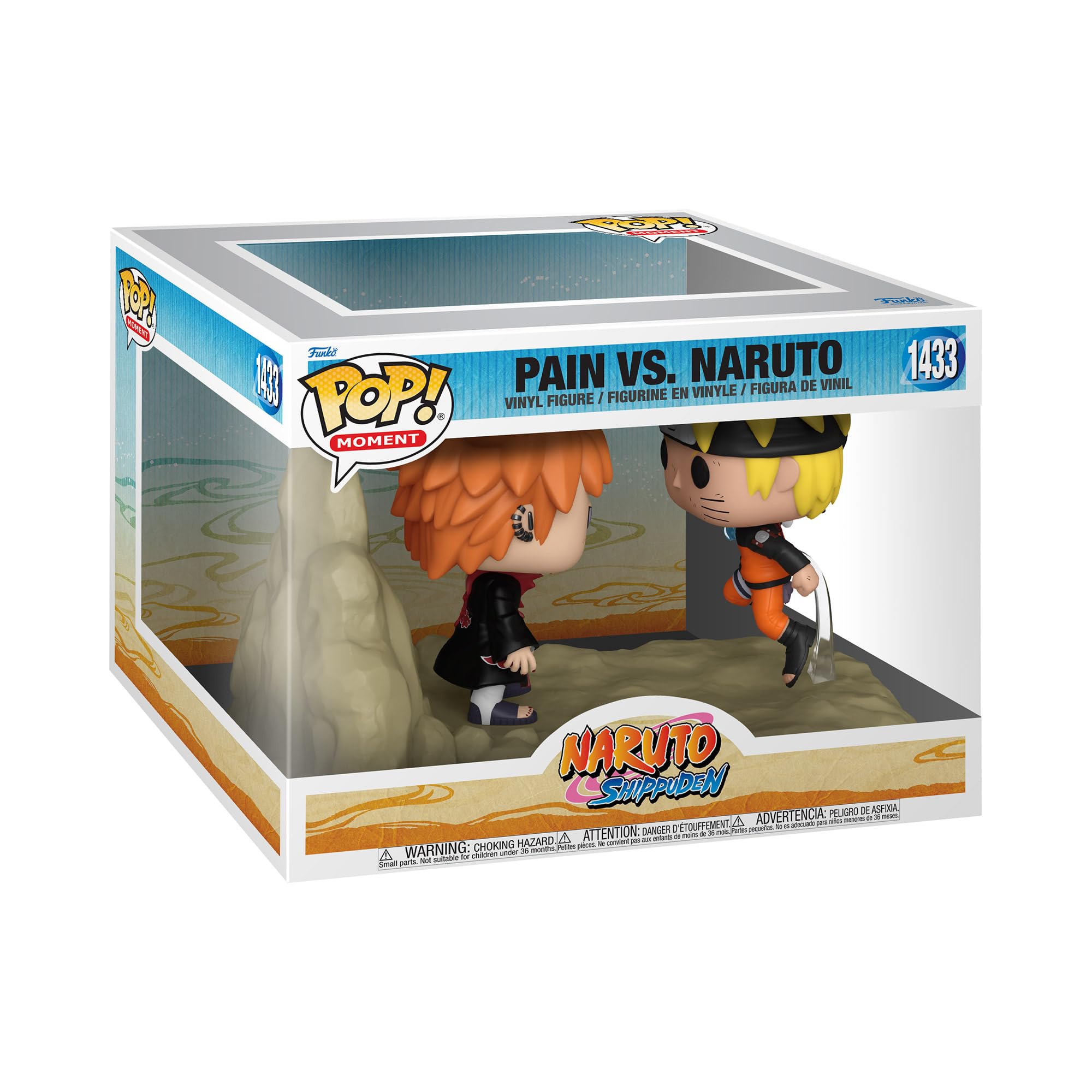 Funko Pop! Anime Pain Vs Naruto Shippuden #1433 Deluxe Vinyl Figure 新しい | 公式アニメグッズ - 棚のディスプレイ用収集可能なビニール置物 - ファンやコレクターへの誕生日プレゼントのアイデア