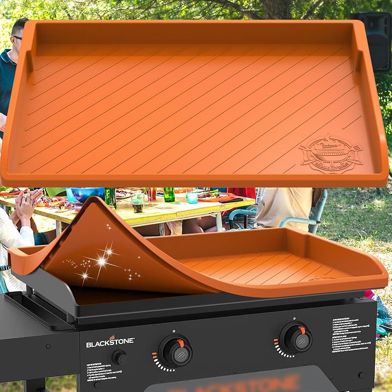 Funda de silicona para parrilla Blackstone de 28 pulgadas, cubierta protectora mejorada de silicona de grado alimenticio para accesorios Blackstone, incluso placa de parrilla Omnivore, protege de la suciedad (no se adapta a 28 pulgadas XL)