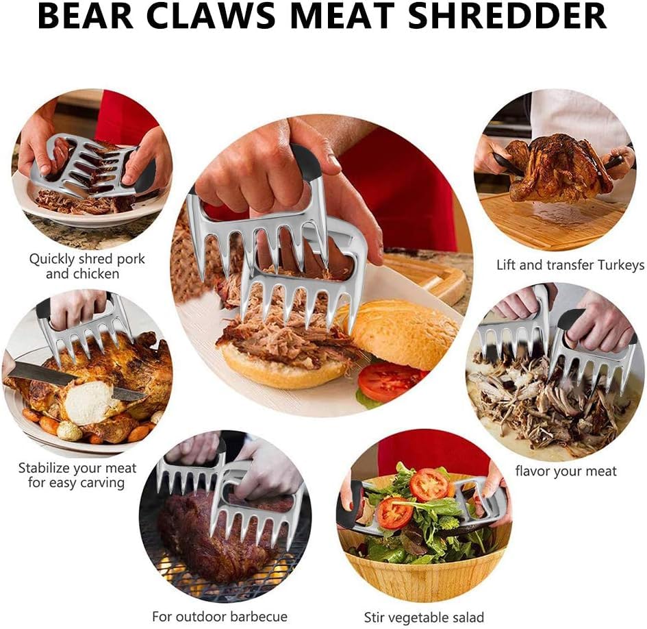 Men's Gifts Stainless Steel Meat Shredder Claws BBQ Pulled Pork