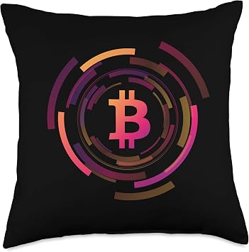Bitcoin SV BSV Logo Image Cryptocurrency Mechanical Throw Pillow
