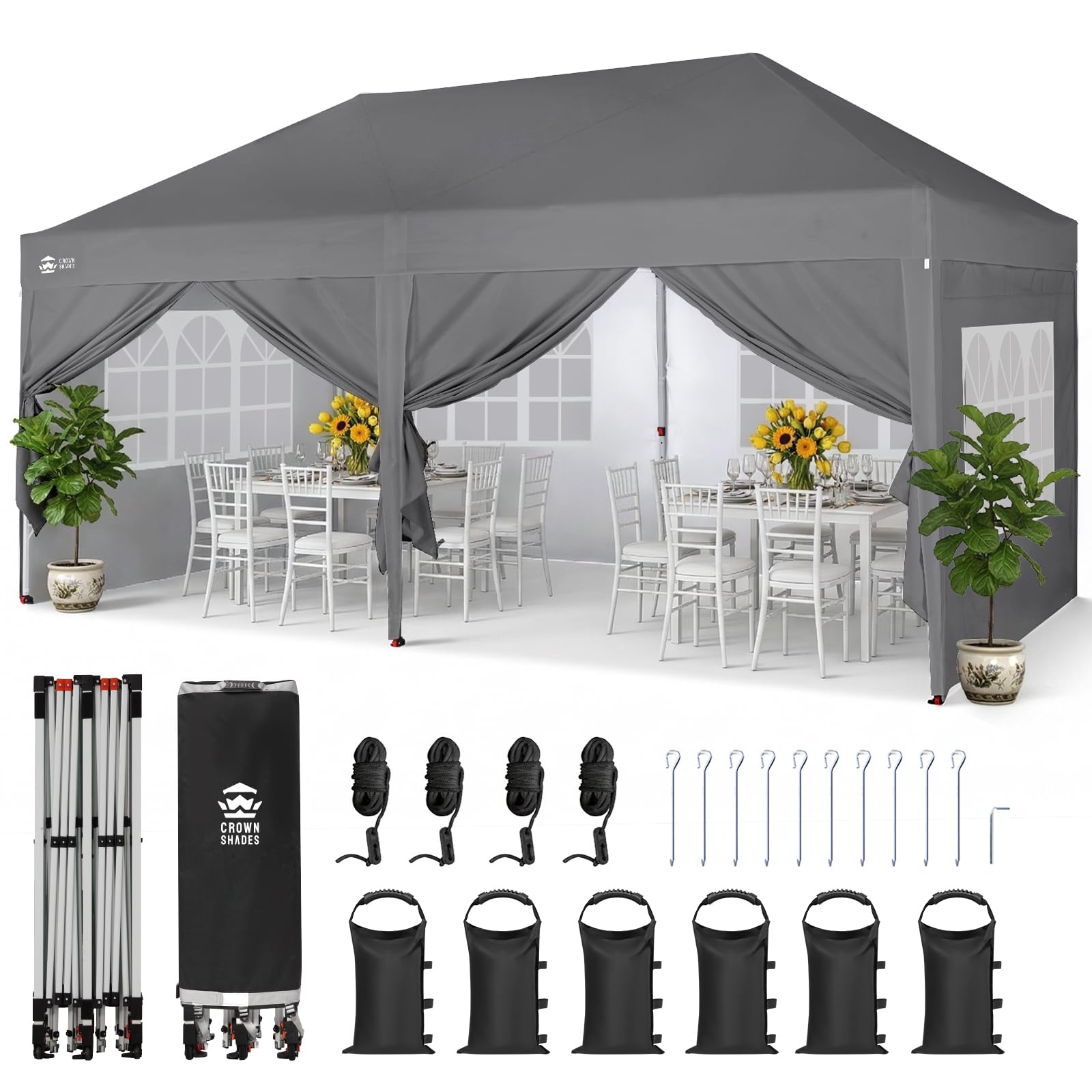 CROWN SHADES 10X20 Pop Up Canopy Commercial