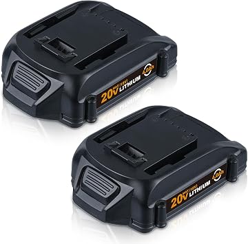 2 Packs WA3525 4.0Ah Replacement for Worx 20V Battery WA3520 WA3577 WA3578 WG151S WG155S WG251S Compatible with Worx Batteries 20V Tools