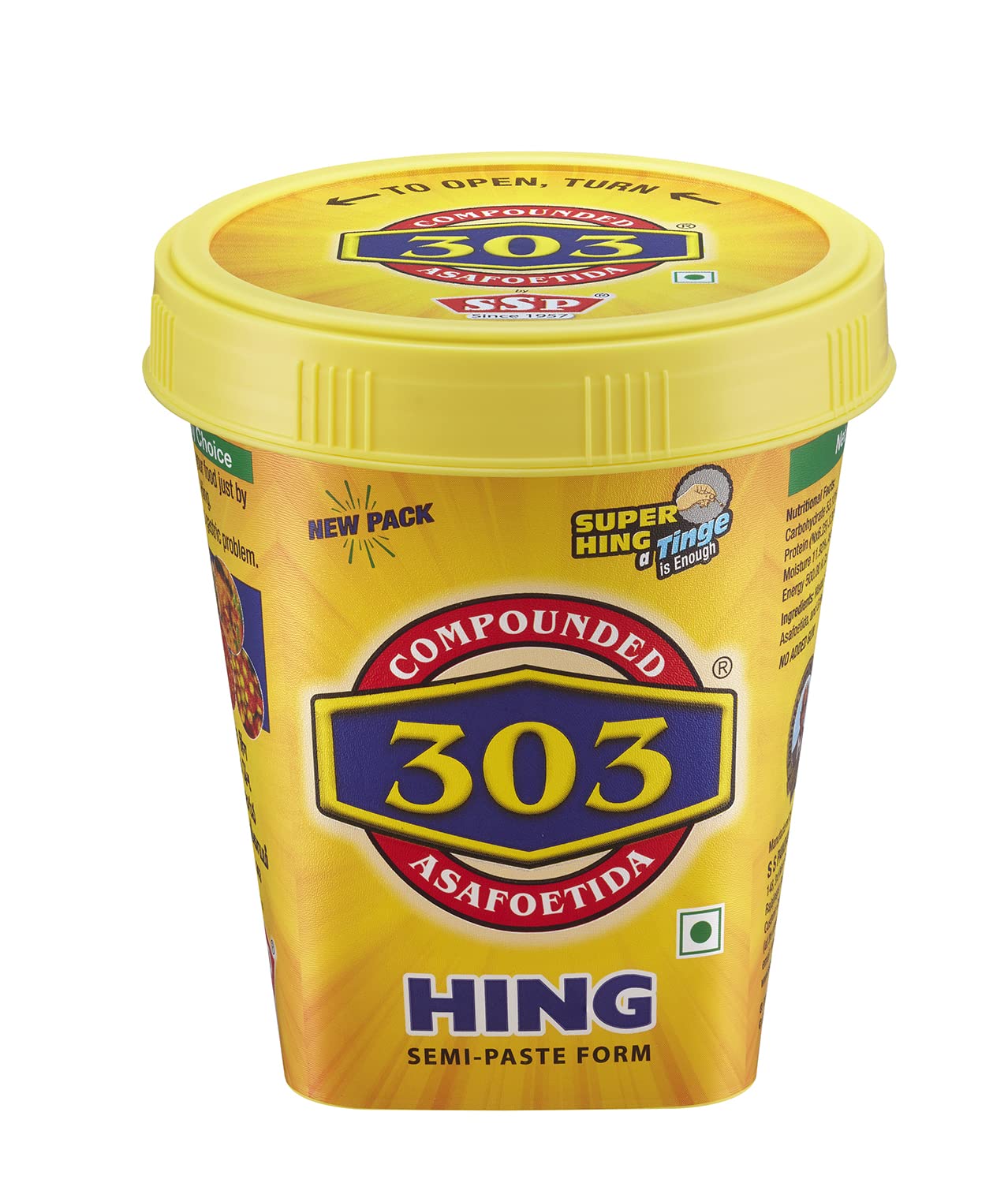 SSP ASAFOETIDA 303 (Hing) 250 g Jar | Stronger Asafoetida | Classic Choice Which Comes In Semi-Paste Form | Pack may last for several months of usage.