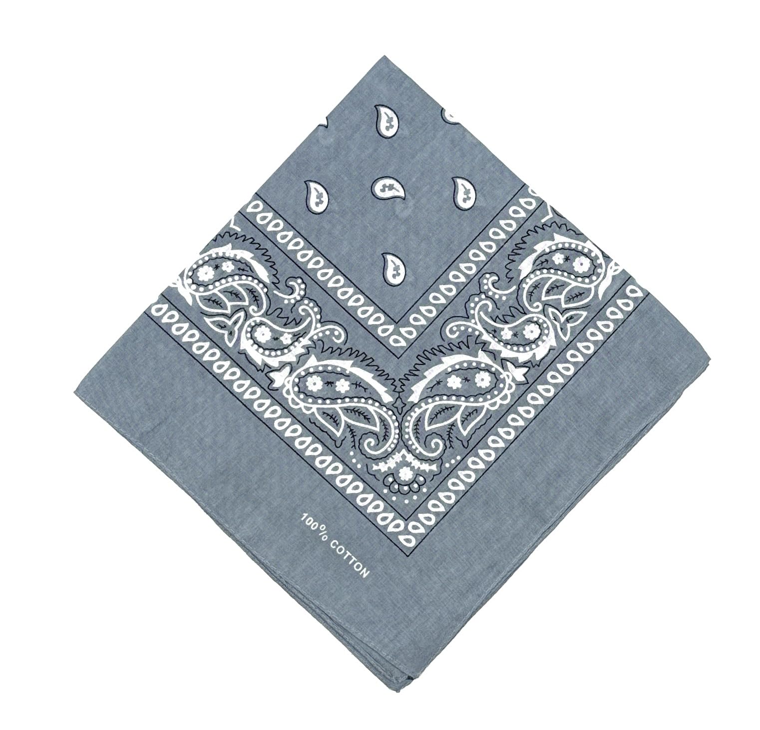 Fashion You Want Women's Gray Scarves & Scarves Bandana Neckerchief Biker Scarf Headscarf Cotton Mouth Guard Pirate Scarf Ideal For Carnival Fancy Dress Carnival Costume, One Size