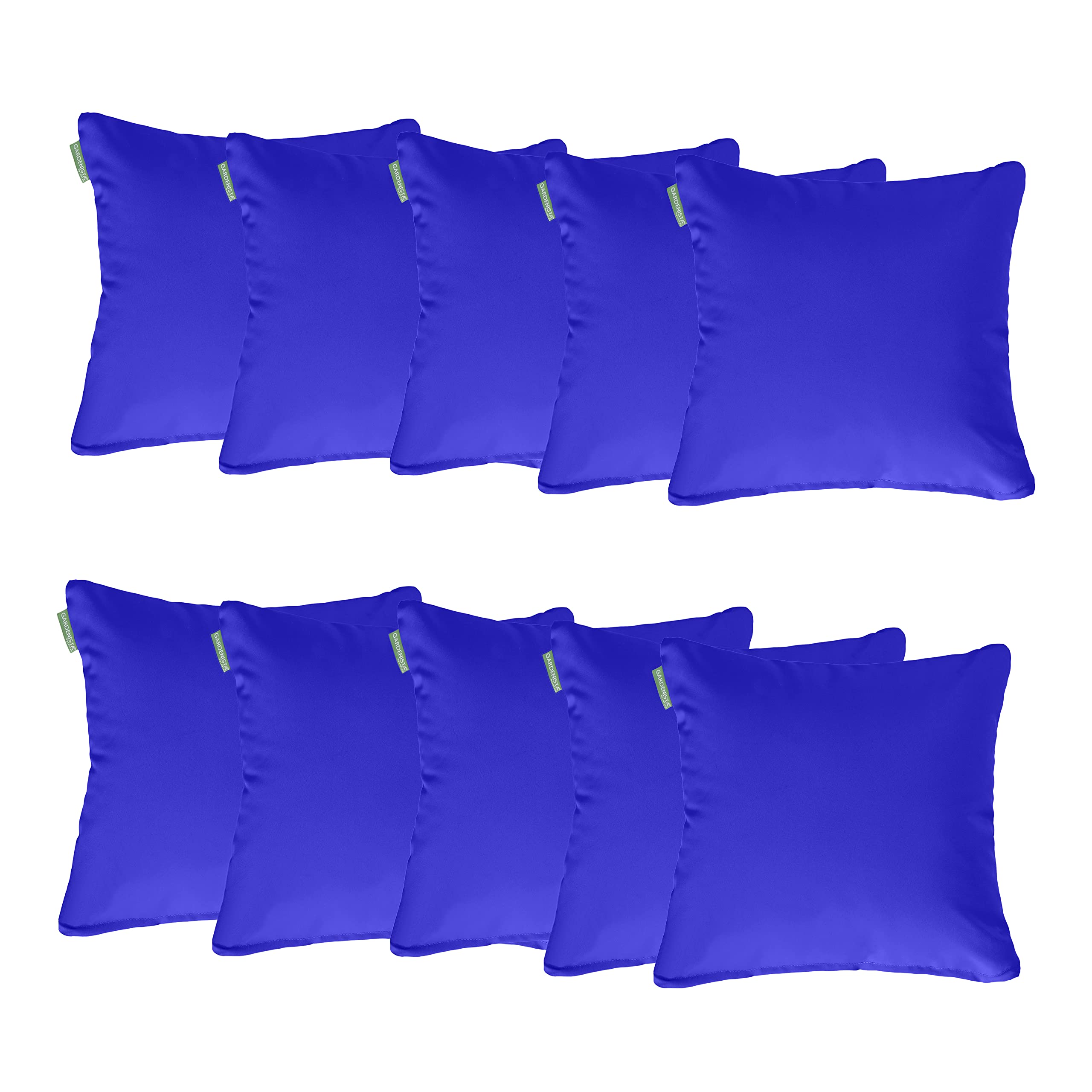 Gardenista 18" Garden Scatter Cushion | Outdoor Water Resistant Garden Furniture Pillow | Soft and Comfy Patio Furniture Cushions | Throw Pillows for Sofa, Couch, Balcony - 10 Pack (Blue)