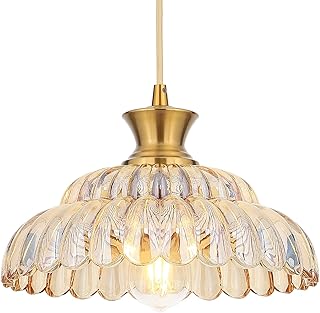 Amber Glass Pendant Lights, 11.8