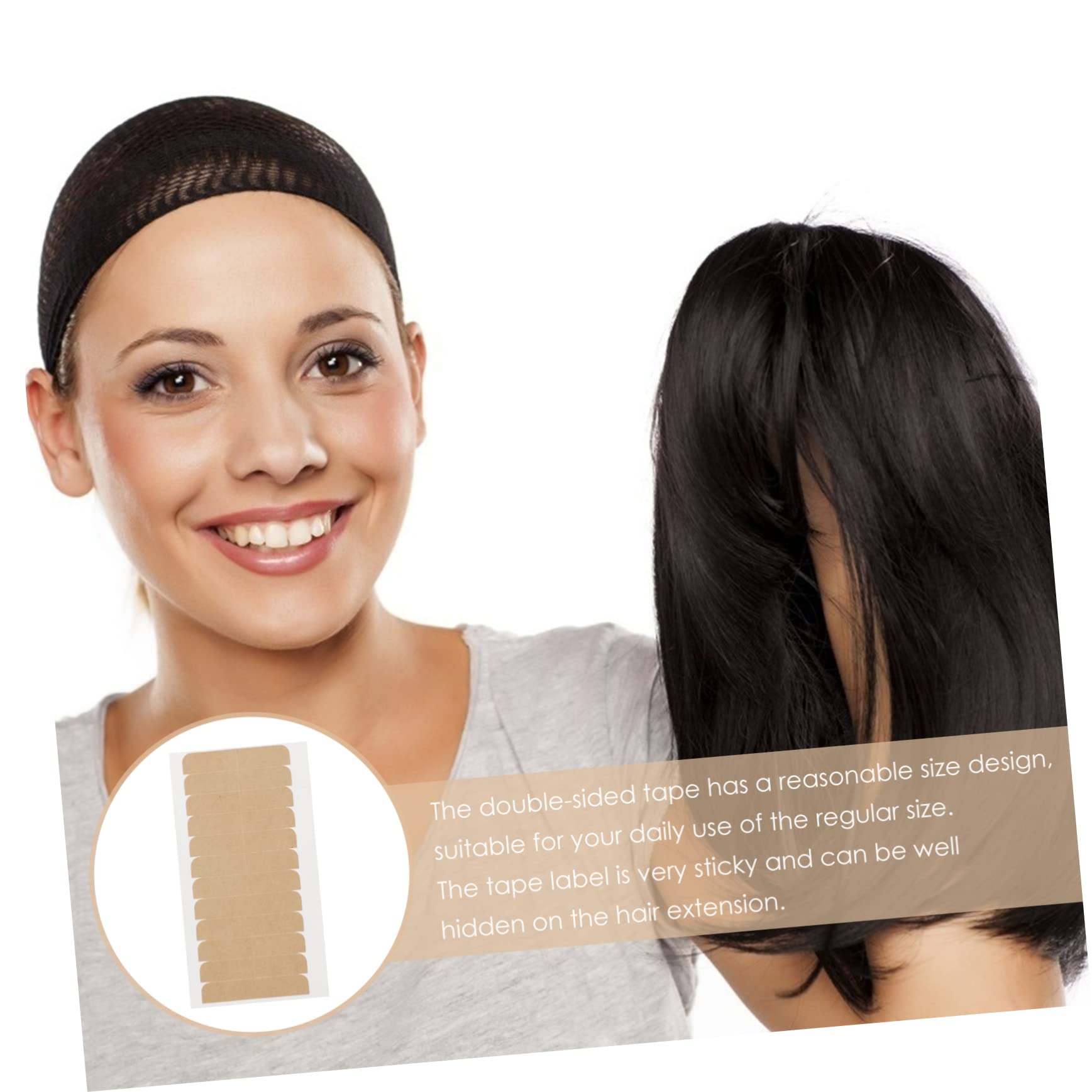 SOESFOUFU 10 Sheets Hair Tape for Extensions Double Sided Adhesive Strips Material for Hair Extensions