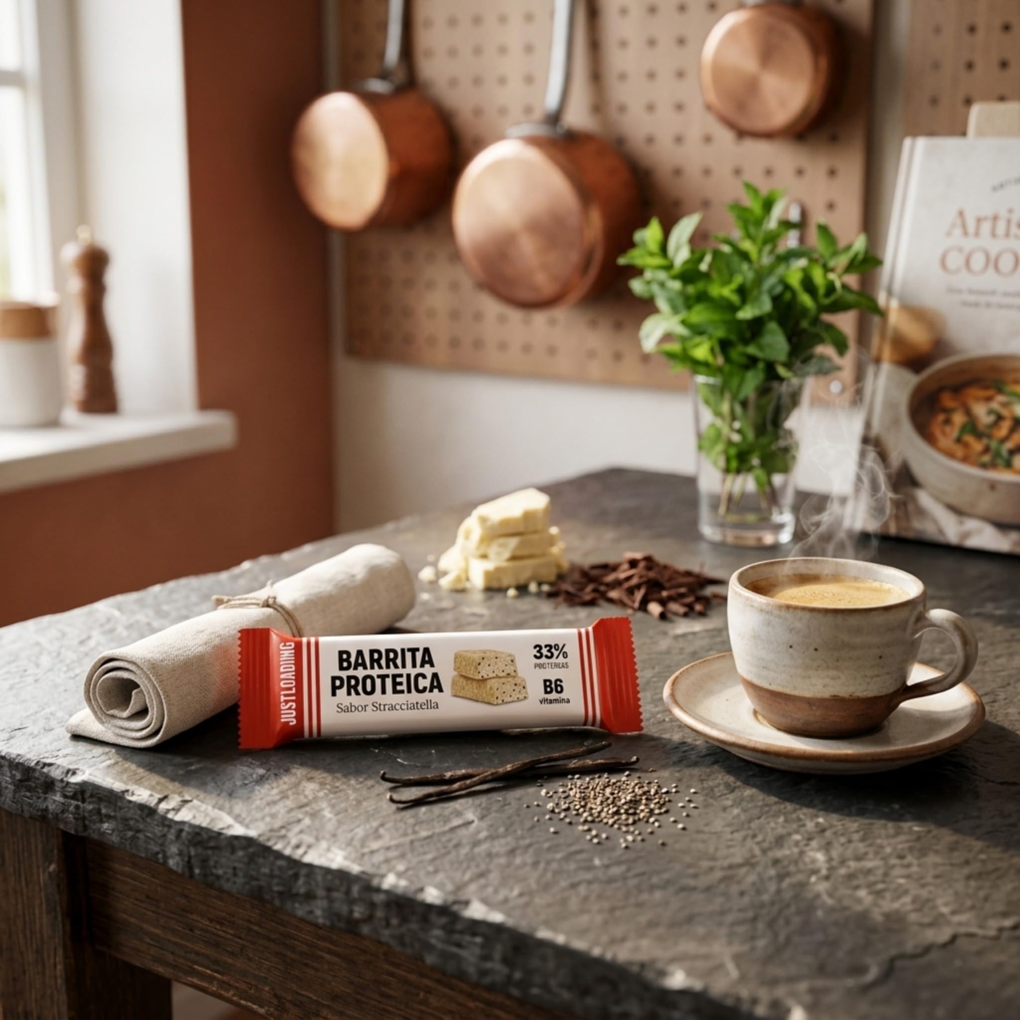 JustLoading Barrita Proteica Stracciatella 30% Proteína (28x35g)