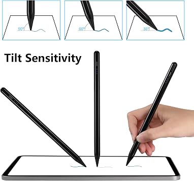 Stylus Pen for iPad A16 11th 10th 9th 8th 7th 6th Generation, iPad Pro 12.9 11 13 inch M4, iPad Air M3 M2 5th 4th 3rd Gen, iPad Mini A17 Pro 7 6 5, for Apple Pencil Pro 1st 2nd Gen Alternative (Black)