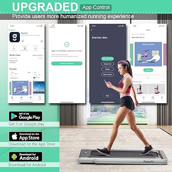 Goplus 2 in 1 Folding Treadmill with Dual Display, 2.25HP Superfit Under Desk Electric Pad Treadmill, Installation-Free, Blue Tooth Speaker, APP Control, Remote Control, Walking Jogging for Home