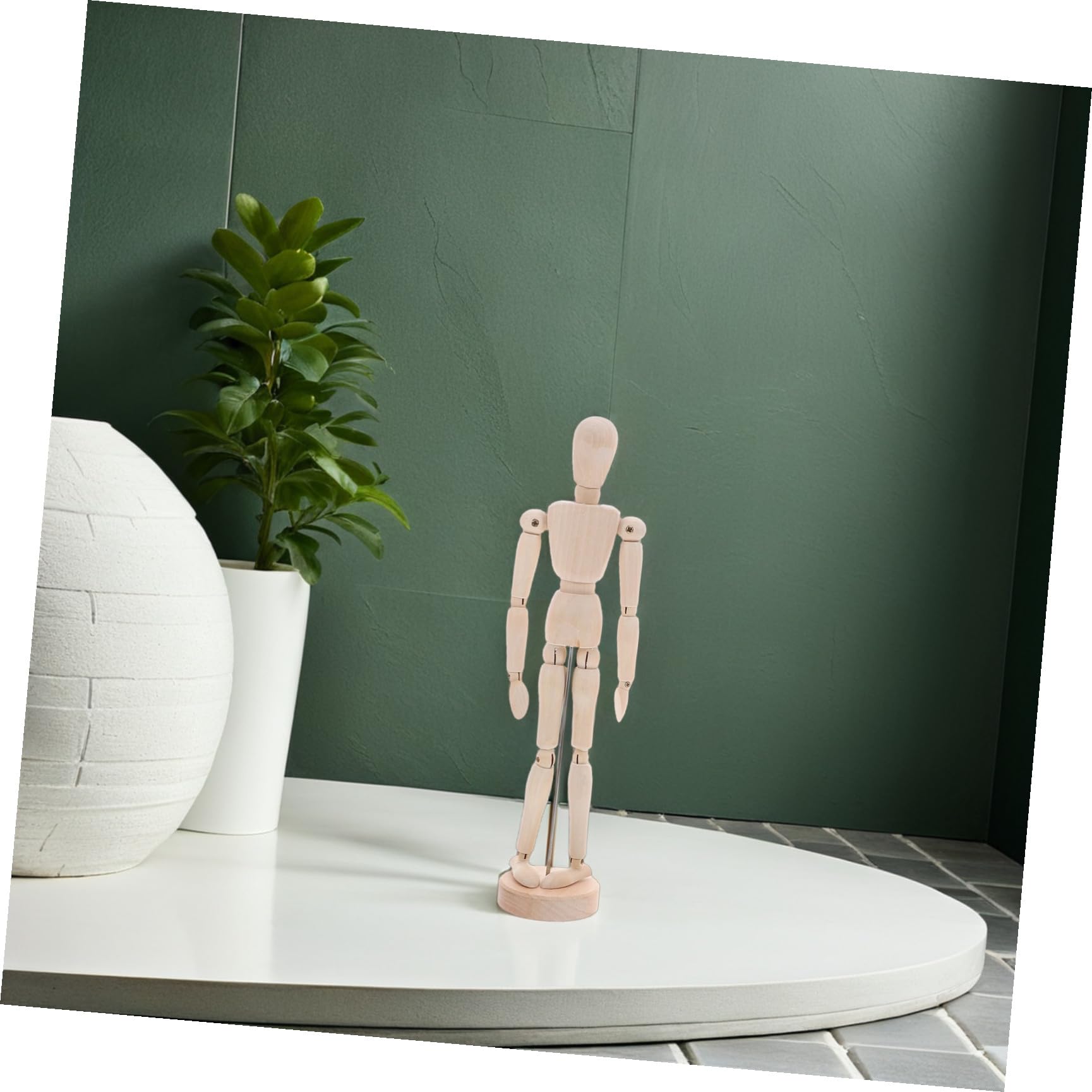 FOMIYES Mannequin Articulé en Bois Pratique Multiangle 5 Pièces avec Support Stable, Articulation Précise pour Dessin Artistique Modèle pour Artistes et Étudiants en Art