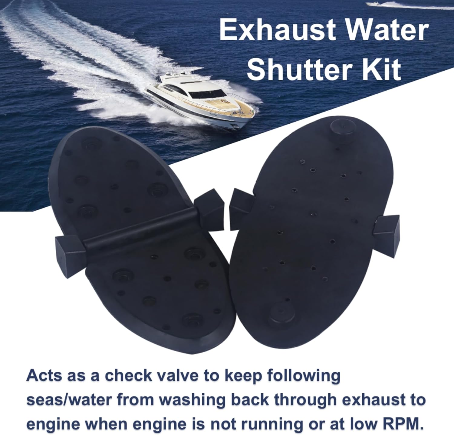 807166A1 2Pcs Water Shutter Kit for MerCruiser Stern Drive V8 V6 Engines 1998 ＆ Newer