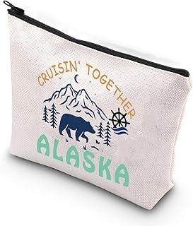 Cruising Together Alaska Cruise Makeup Bag Alaska Family Trip Gift Cruise Vacation Gift Alaska Lover Gift Alaska Travel Cosmetic Bag Alaskan Cruise Gifts Travel Bag (CRUISIN' TOGETHER ALASKA)