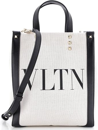 حقيبة Grande Plage VLTN Tote Canvas Mini، محايدة، مستعملة مسبقًا