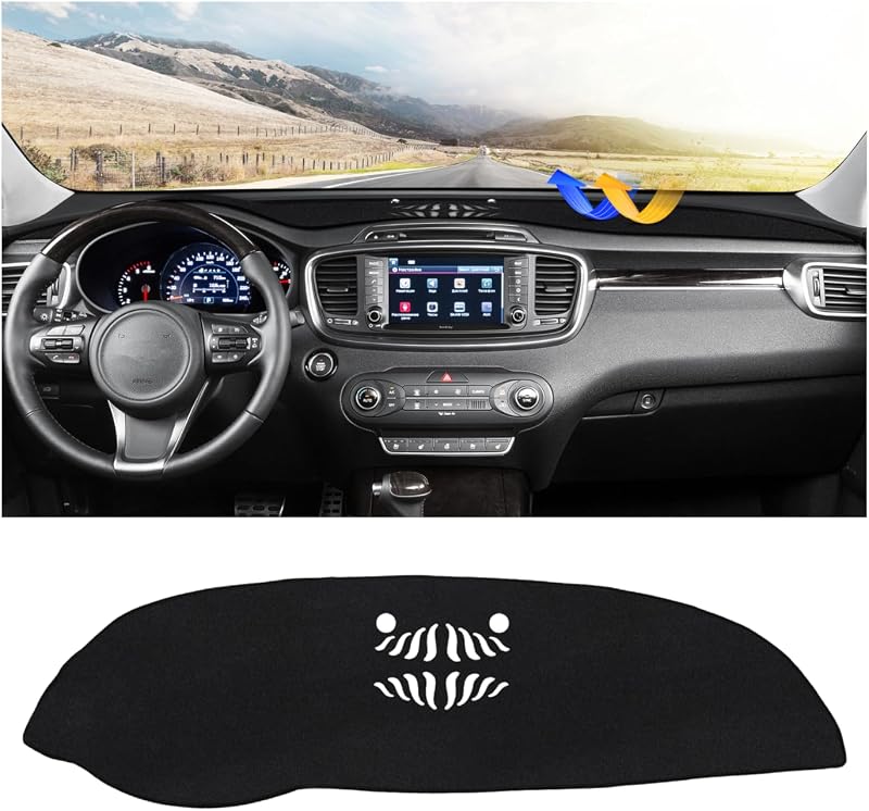 Cartist Dash Cover for Kia Sorento 2016-2020 Dashboard Cover Mat | Non-Slip Pad Carpet Sunshield Protector, UV Block Anti-Glare, Custom Fit Kia Sorento Interior Accessories