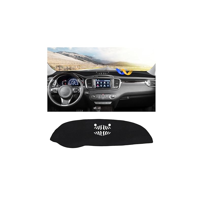 Capa para Painel do Kia Sorento 2016 a 2020 em camurça preta CARTIST