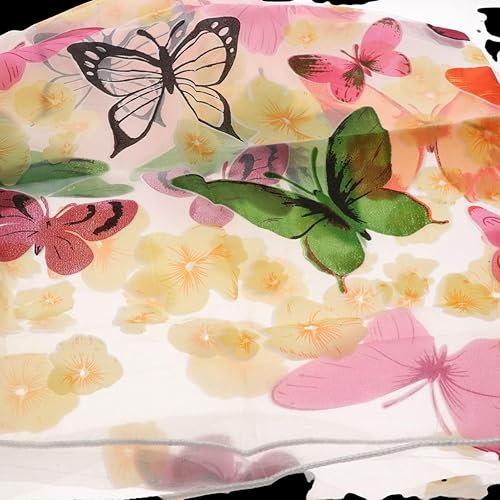 Miniatura 4 de Leadigol Paneles de cortinas de mariposa para ventana, cortinas transparentes de gasa de tul de 78.7 in x 39.4 in para puerta y ventana, cortinas