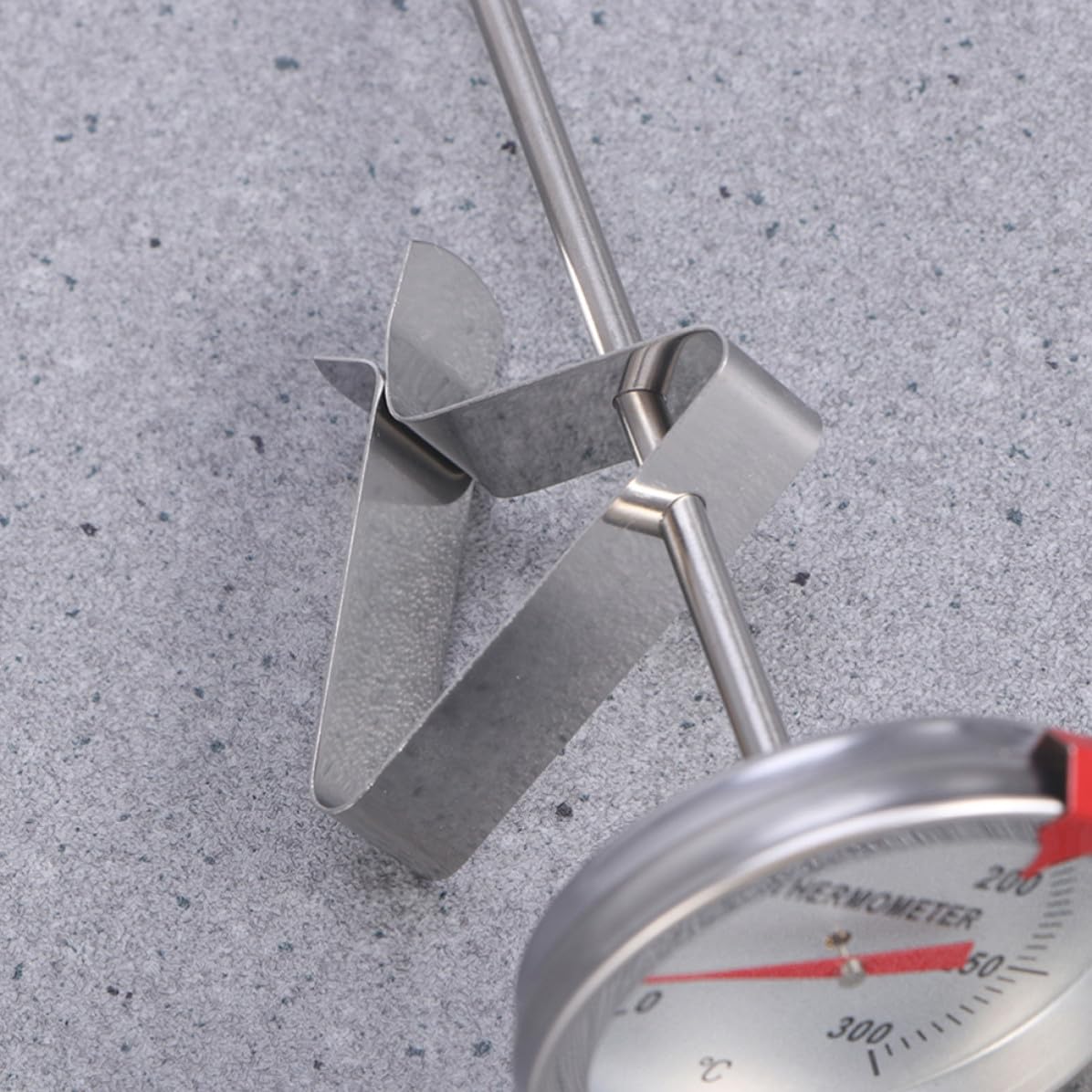 Stainless Steel Food Thermometer 300mm Probe 2pcs with Clip, for Milk