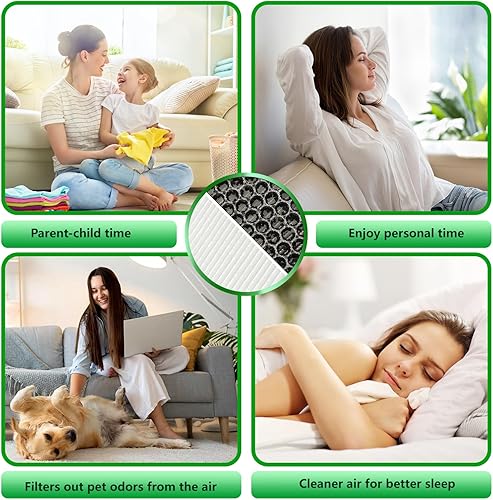 Miniatura 6 de Slirceods Kit de filtro de repuesto compatible con Rowenta Intense Pure 4010 PU4015 PU4020 PU4025 purificador de aire, número de pieza XD6074U0