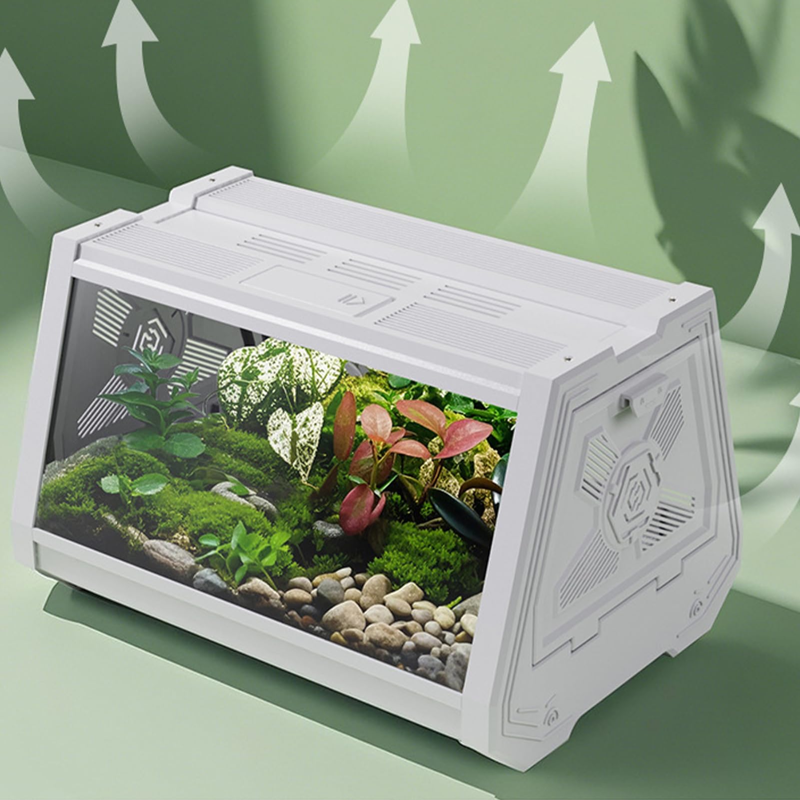 Gabbie per Rettili Vasca per Animali Esotici | Ventilazione Portatile Acquario Recinto Viaggio Antifuga Habitat per Rane Lumache Tartarughe Animali