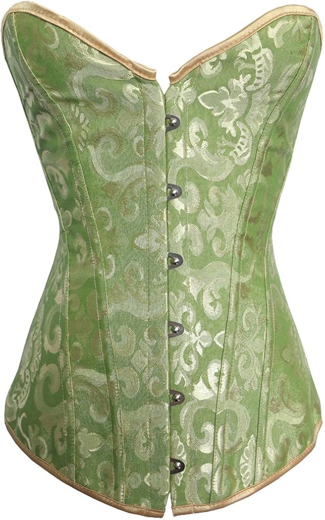 Alivila.Y Fashion Womens Vintage Floral Denim Overbust Corset Bustier Top: Clothing, Shoes & Jewelry