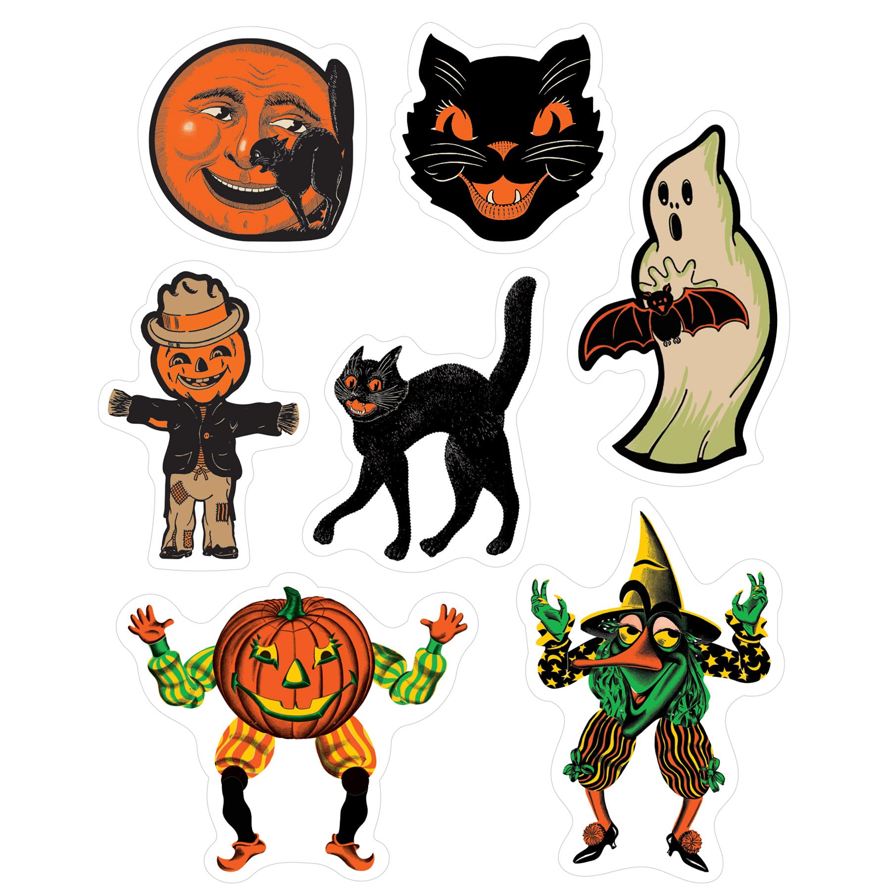 Autocollants vintage fenêtre Halloween pour décorer le salon avec les enfants