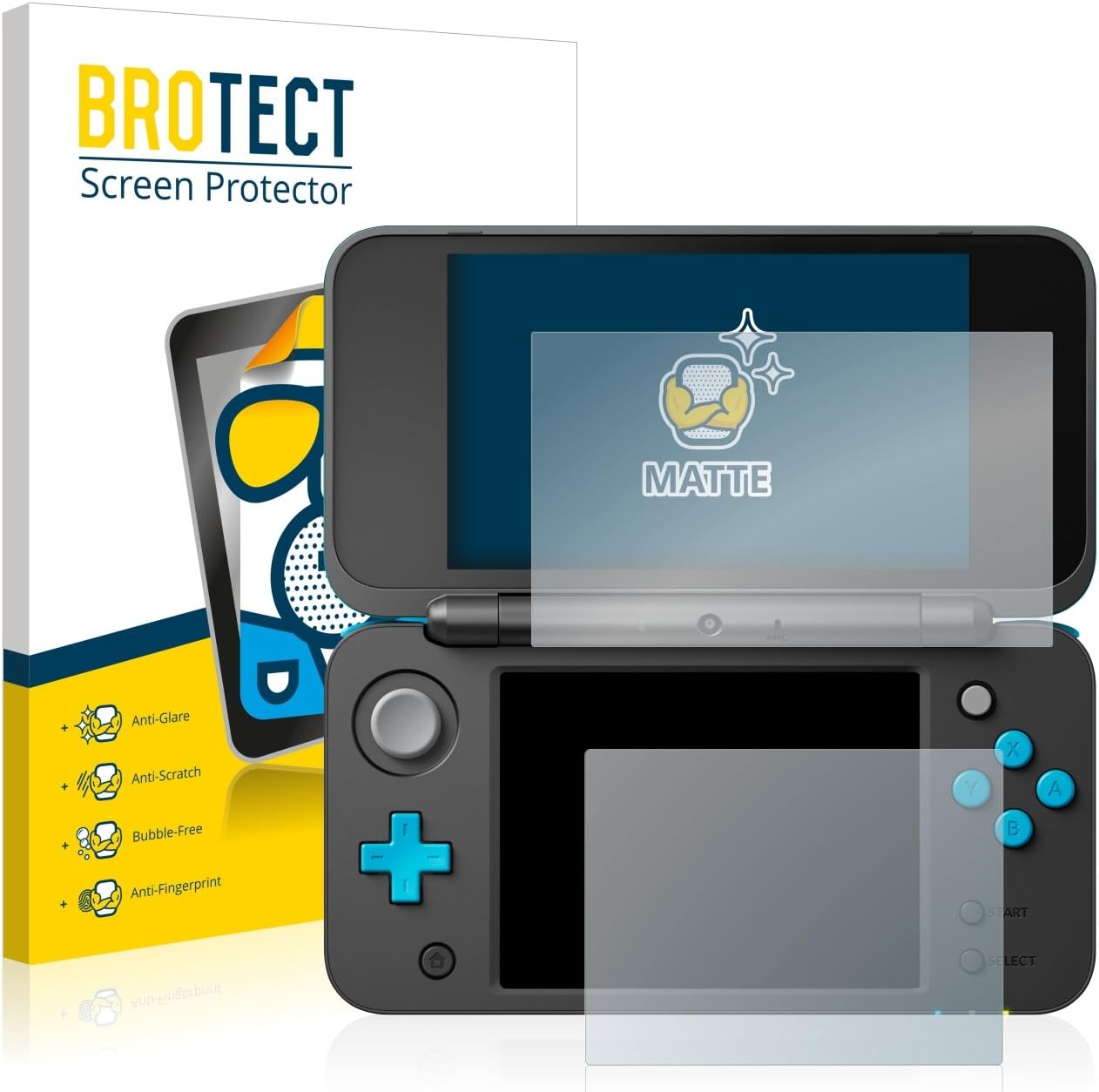 Matte Protective Film for Nintendo 2DS XL Anti-Glare (2 Pieces)