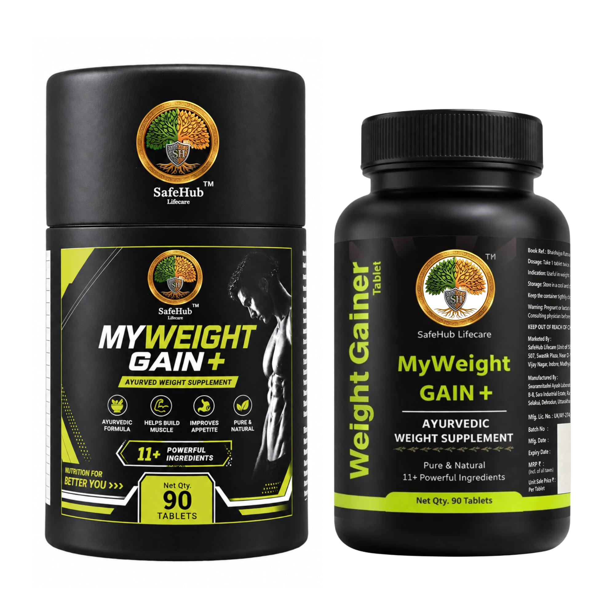 MyWeight GAIN+ Weight Gainer Tablets, Men & Women, 90ct