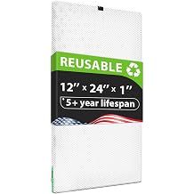 Reair 12x24x1 Air filter, Washable and Reusable Air Filter 12x24x1 for AC HVAC Furnace, MERV 8 Air Filters Machine Washable & Dryer Friendly, AC Furnace Air Filter