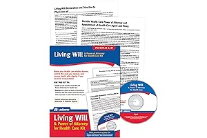 White Living Will and Power of Attorney for Healthcare Kit with Manual and Planning Guide