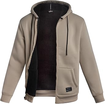 Southpole Mens Hoodie - Cozy Soft Fully Sherpa Lined Warm Zip Up Hoodie - Casual Sweatshirts for Men with Drawstring Hood