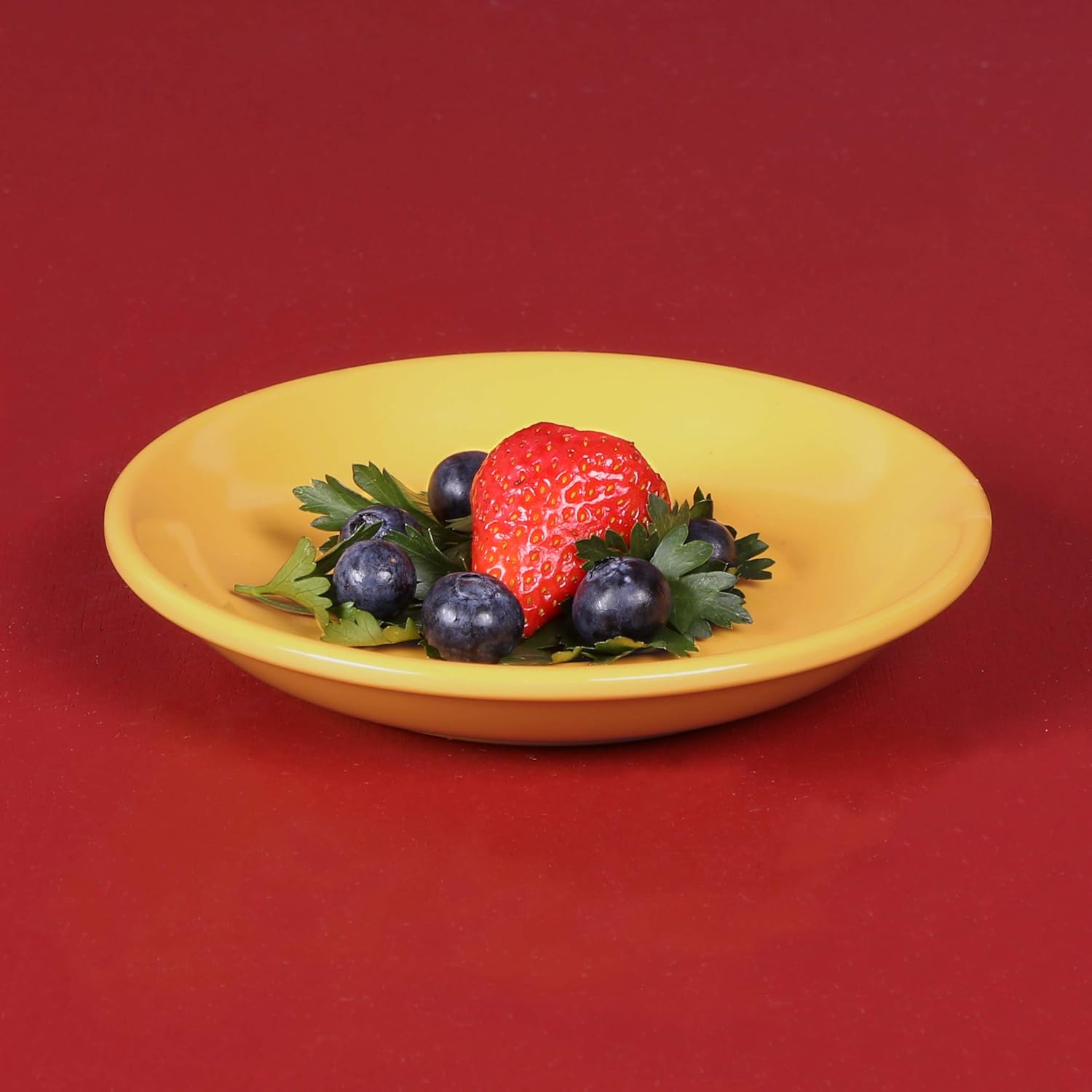 Elite Global Solutions DS-Y Coffee Saucer, 5 5/8" Dia. x 1" h., Melamine, Yellow (Pack of 6)