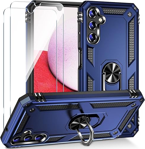 Miniatura 1 de Funda para Samsung Galaxy A14 5G, funda para Samsung A14 5G con protector de pantalla 2 unidades, grado militar de 16 pies, a prueba de caídas, a