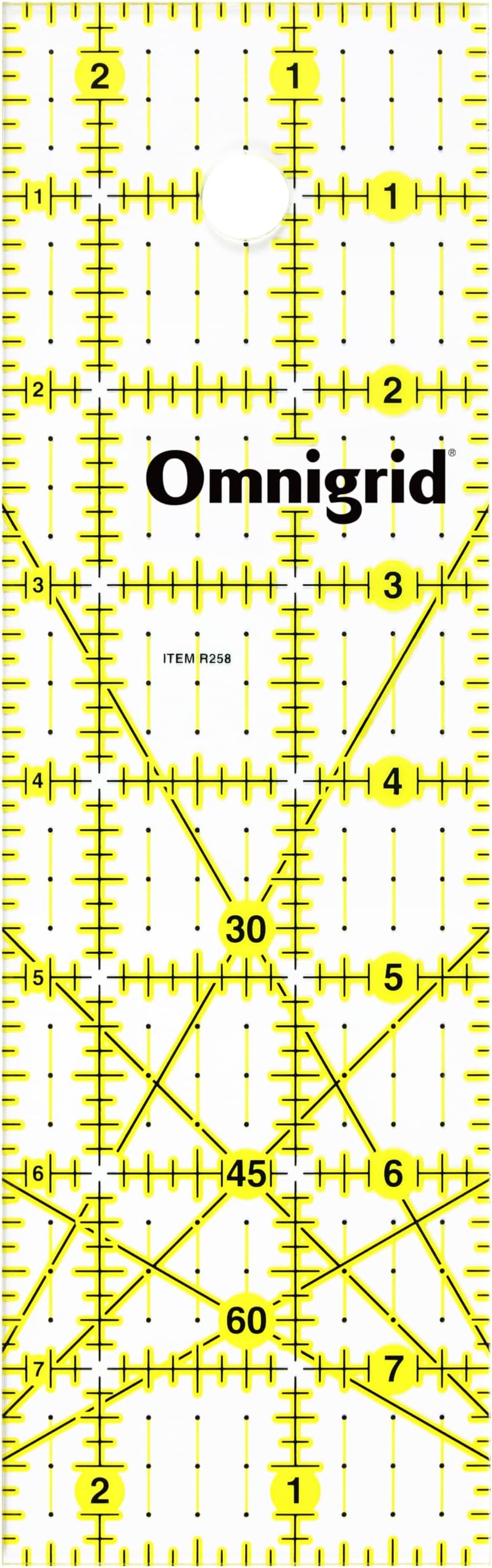 Omnigrid Ruler, 2-1/2 x 8-Inch, Clear