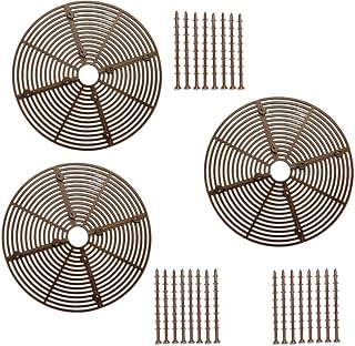 Pack of 3 Plant Pot Grid Plastic Grid Plant Pot Cover Plant Flower Protector, 11.8 inches Diameter(Brown)