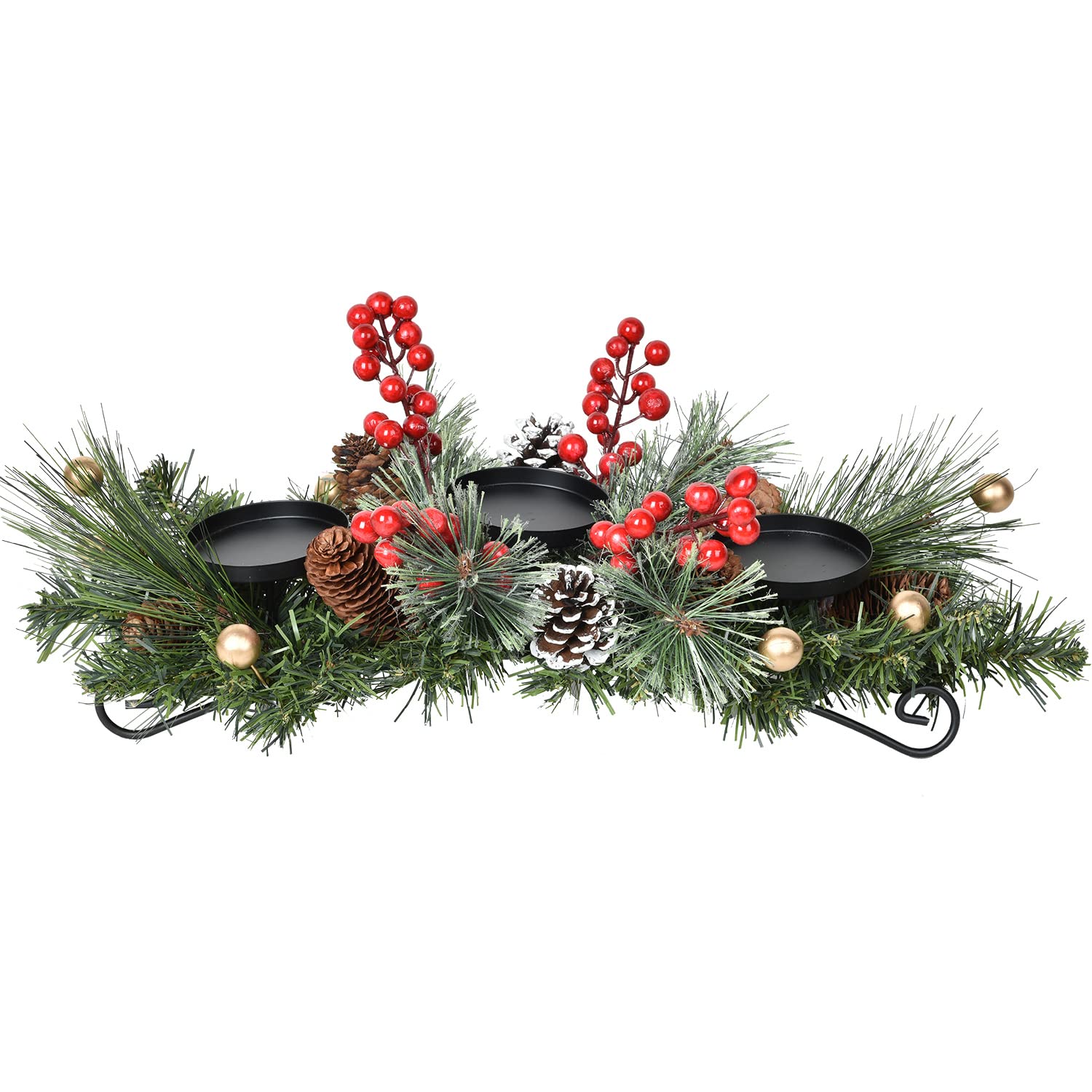 Amazon.com: DearHouse Christmas Candle Holder Centerpiece, Pine
