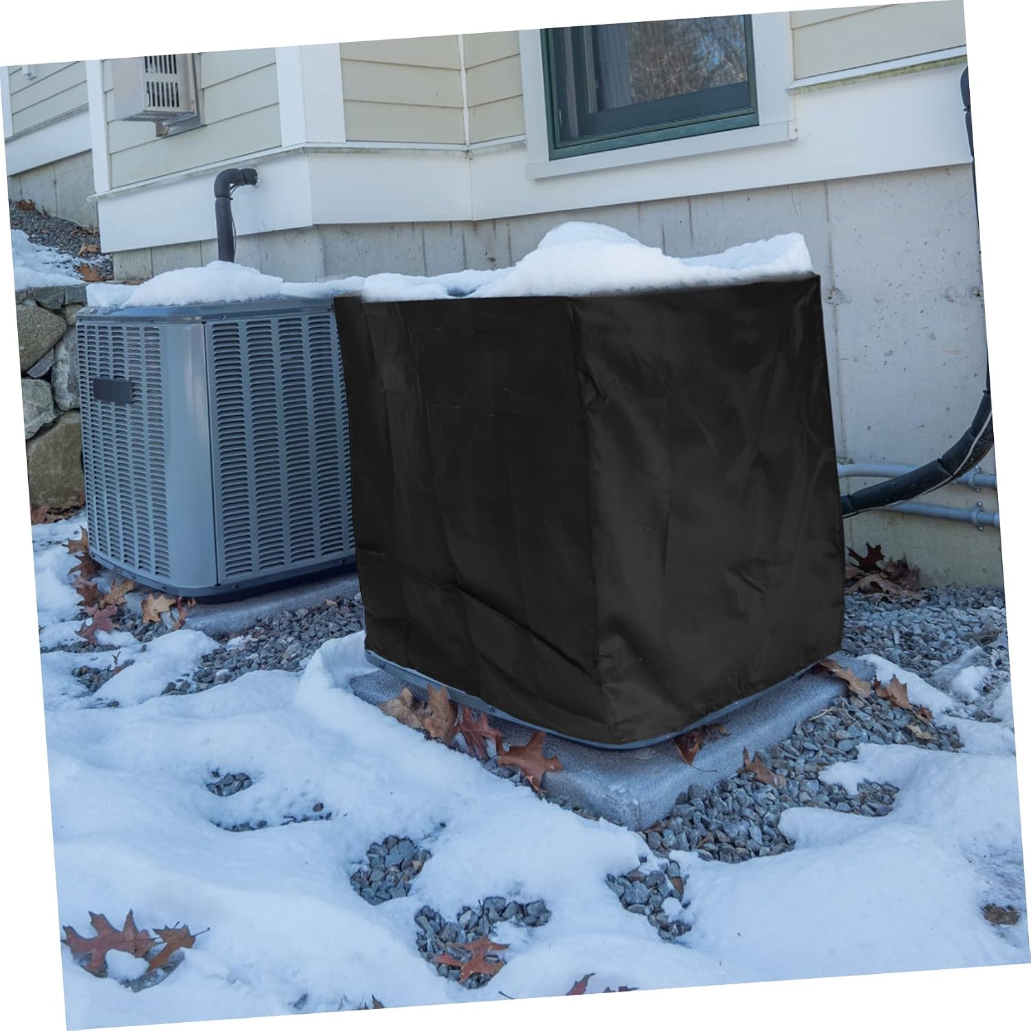 KOMBIUDA 1Pc Air Conditioning Outer Unit Cover Black Cover for Outdoor Parts for Air Conditioner Accessories All Weather