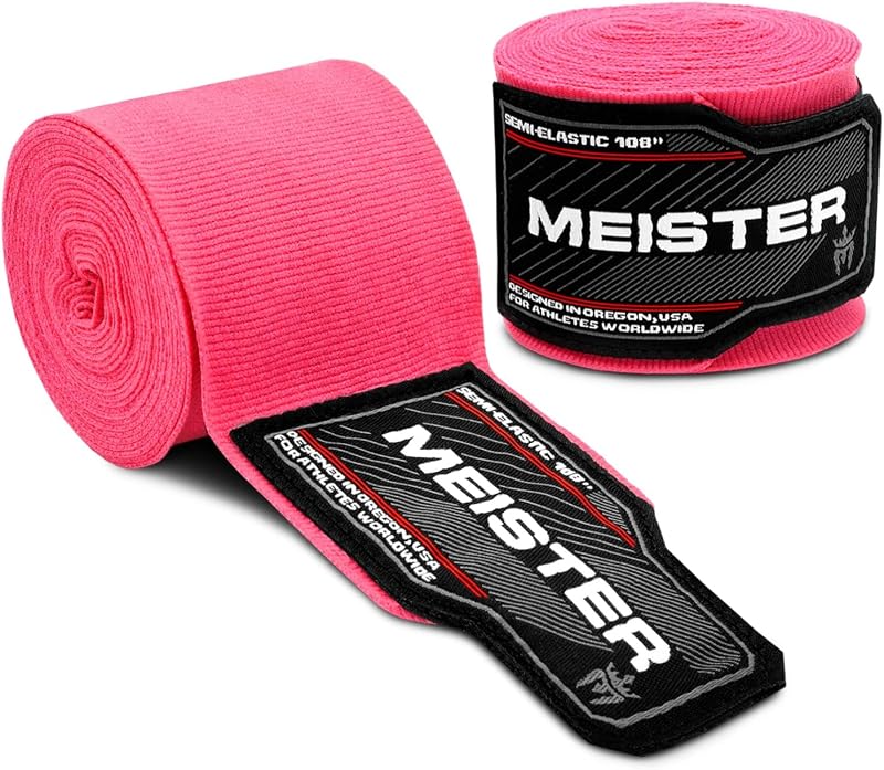 Vendas para manos semielásticas Junior de 108" para MMA y boxeo (par) | Mezcla premium de algodón/spandex, tamaño para niños, mujeres y manos más pequeñas para boxeo, MMA y Muay Thai