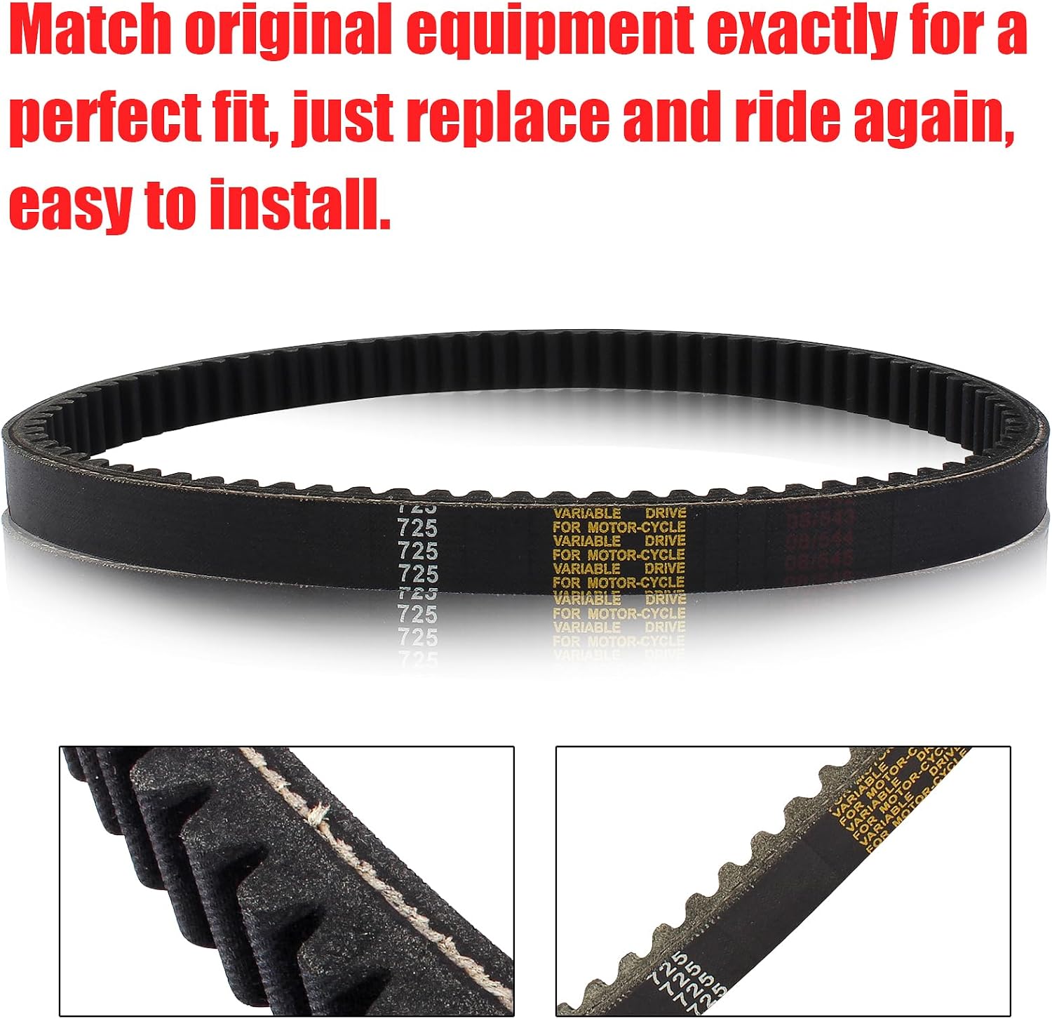 Drive Belt Hammerhead 80T TrailMaster Mid XRX Mud Head Go Kart 6.5HP Engine 9.110.018-9.100.018-725