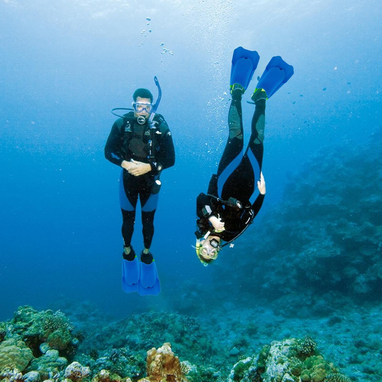 Aletas Natatorias Adultos - Aletas De Talón Abierto Portátil Corto,Para Mujeres Principiantes Piscina Mar Buceo Snorkel