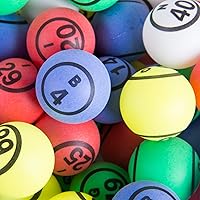 Vista 10 de MR CHIPS Bolas de bingo profesionales de 1.5 pulgadas (1.496 in), color blanco, doble número, bolas de repuesto estilo ping pong para jaulas