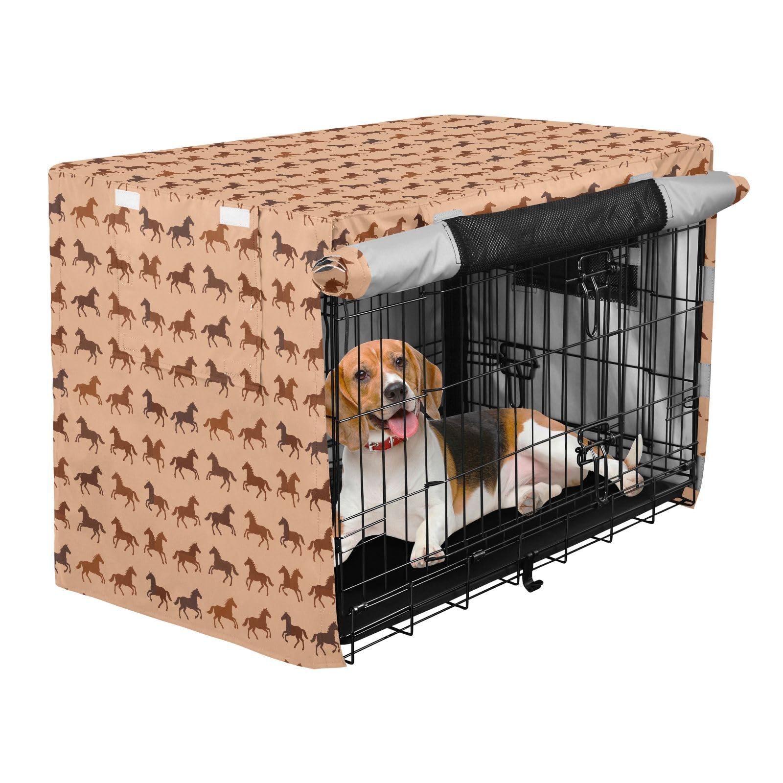 Housse de cage chien XL lavable à espacement uniforme pour coffre de voiture